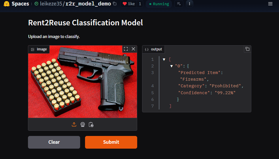 Rent2Reuse Demo Model