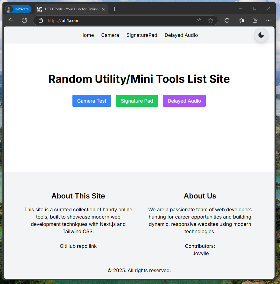 Random Utility/Mini Tools List Site